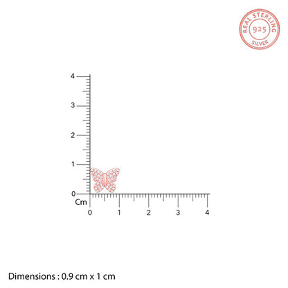 Rose Gold Skipper Butterfly Earrings