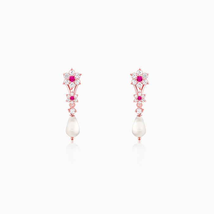 Rose Gold Flower Power Earrings