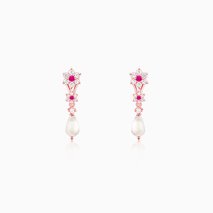 Rose Gold Flower Power Earrings