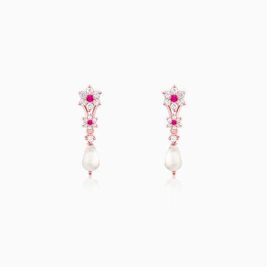 Rose Gold Flower Power Earrings