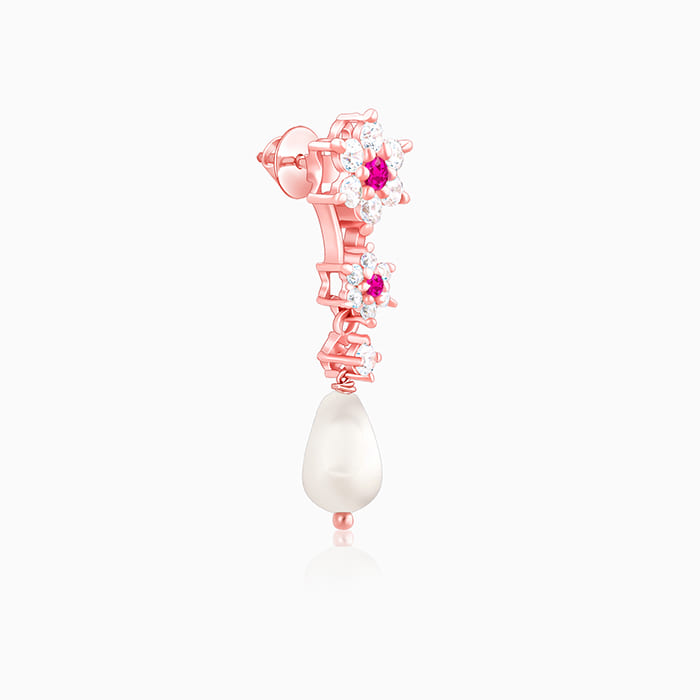 Rose Gold Flower Power Earrings