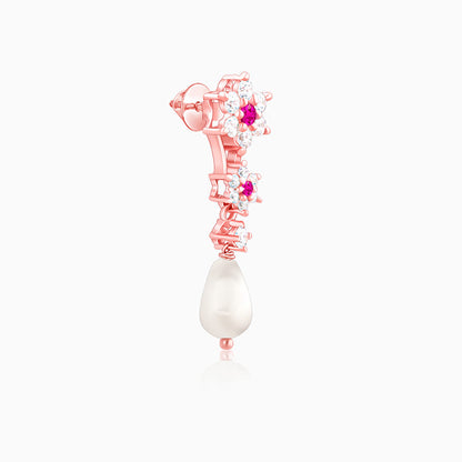 Rose Gold Flower Power Earrings