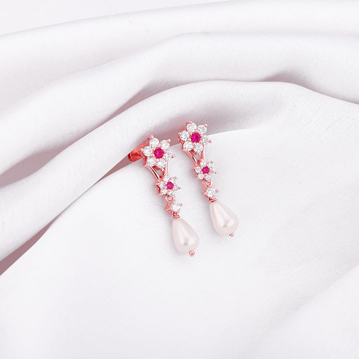 Rose Gold Flower Power Earrings