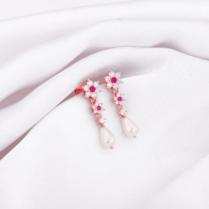 Rose Gold Flower Power Earrings