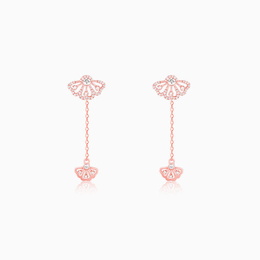 Rose Gold Brilliant Eyebright Dangler Earrings