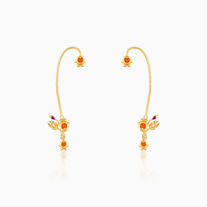 Golden Classic Bell Mallow Convertible Earrings
