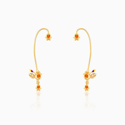 Golden Classic Bell Mallow Convertible Earrings