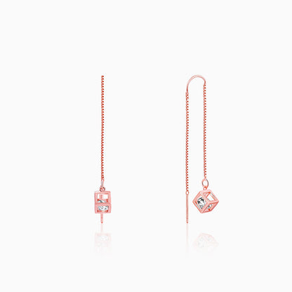 Rose Gold Cubic Crystal Earrings