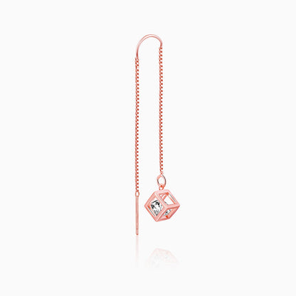 Rose Gold Cubic Crystal Earrings