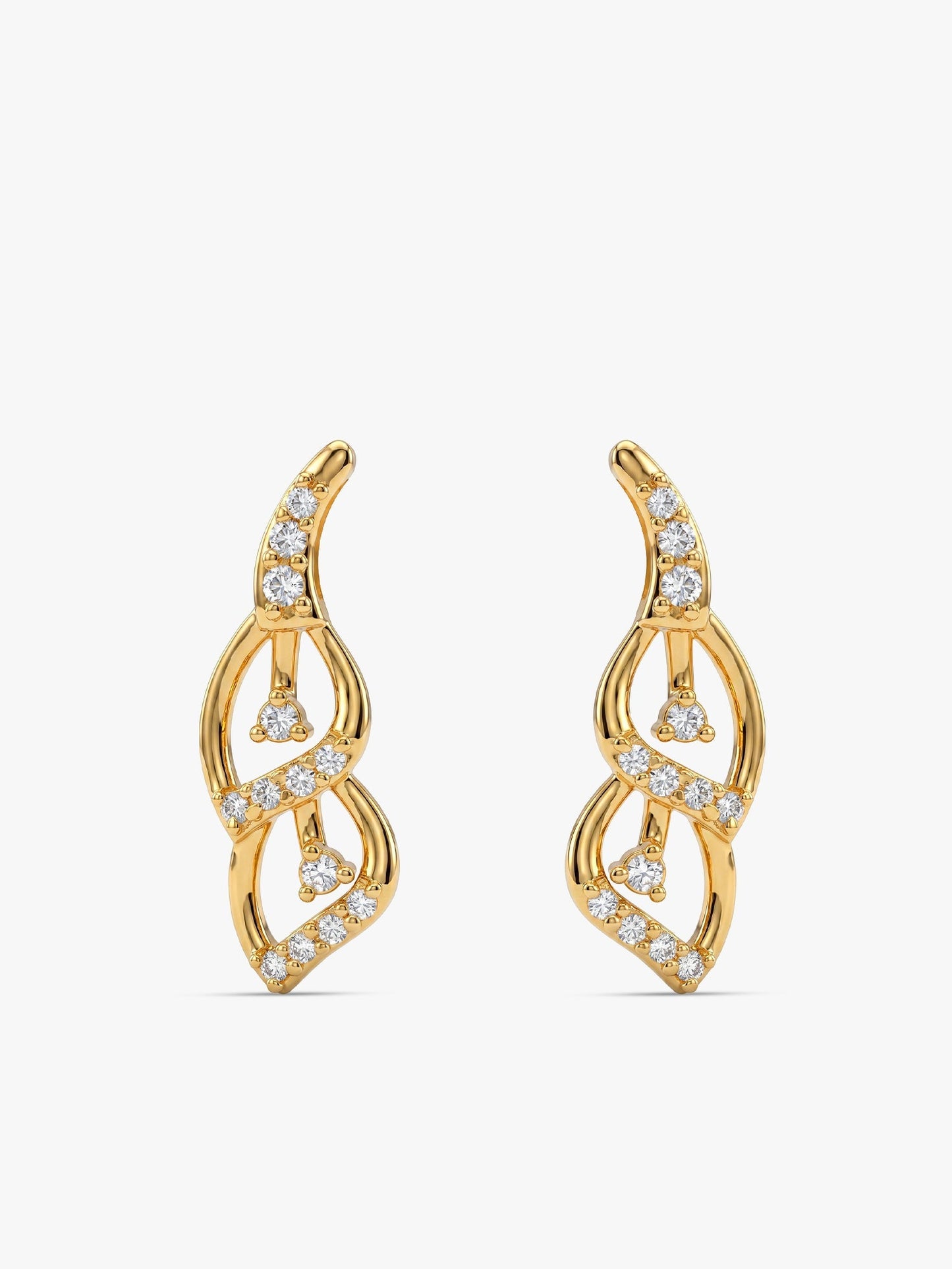 Golden Tiered Shine Earrings