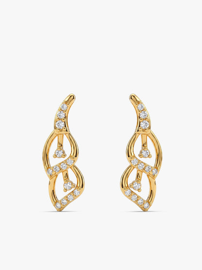 Golden Tiered Shine Earrings