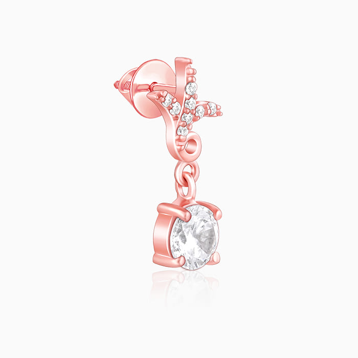 Rose Gold Twigs of Twinkle Earrings
