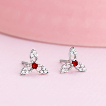 Silver Heart in Heart Earrings