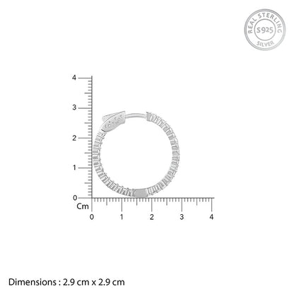 Silver Enchanted Radiance Hoops