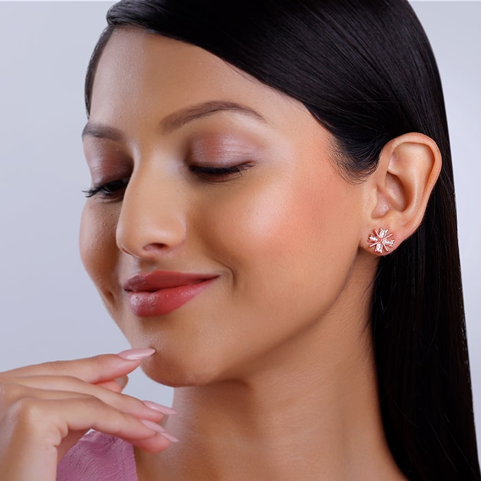 Rose Gold Floral Dreams Earrings