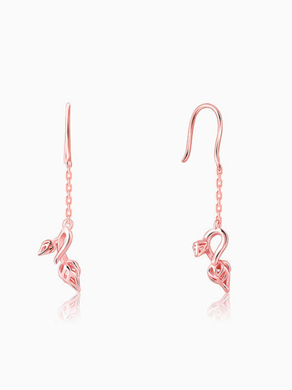 Rose Gold Brahma Kamal Bud Earrings