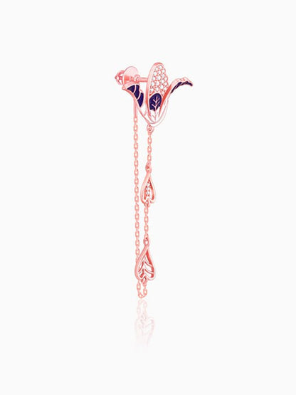 Rose Gold Shy Ebony Earrings