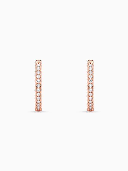 Rose Gold Shining Hoop Earrings