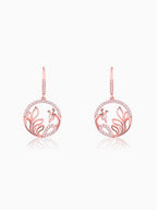Rose Gold Mayura Hoop Earrings