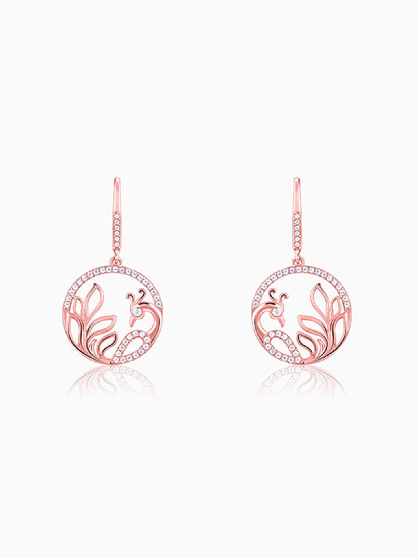Rose Gold Mayura Hoop Earrings