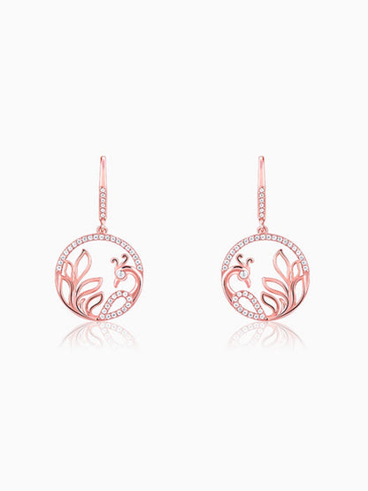 Rose Gold Mayura Hoop Earrings