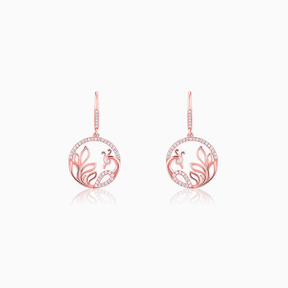 Rose Gold Mayura Hoop Earrings