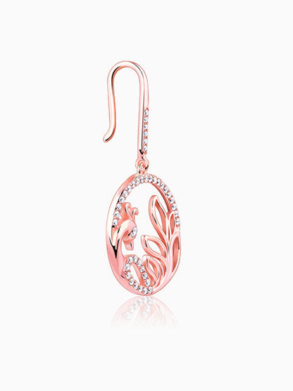 Rose Gold Mayura Hoop Earrings