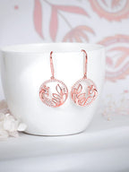 Rose Gold Mayura Hoop Earrings