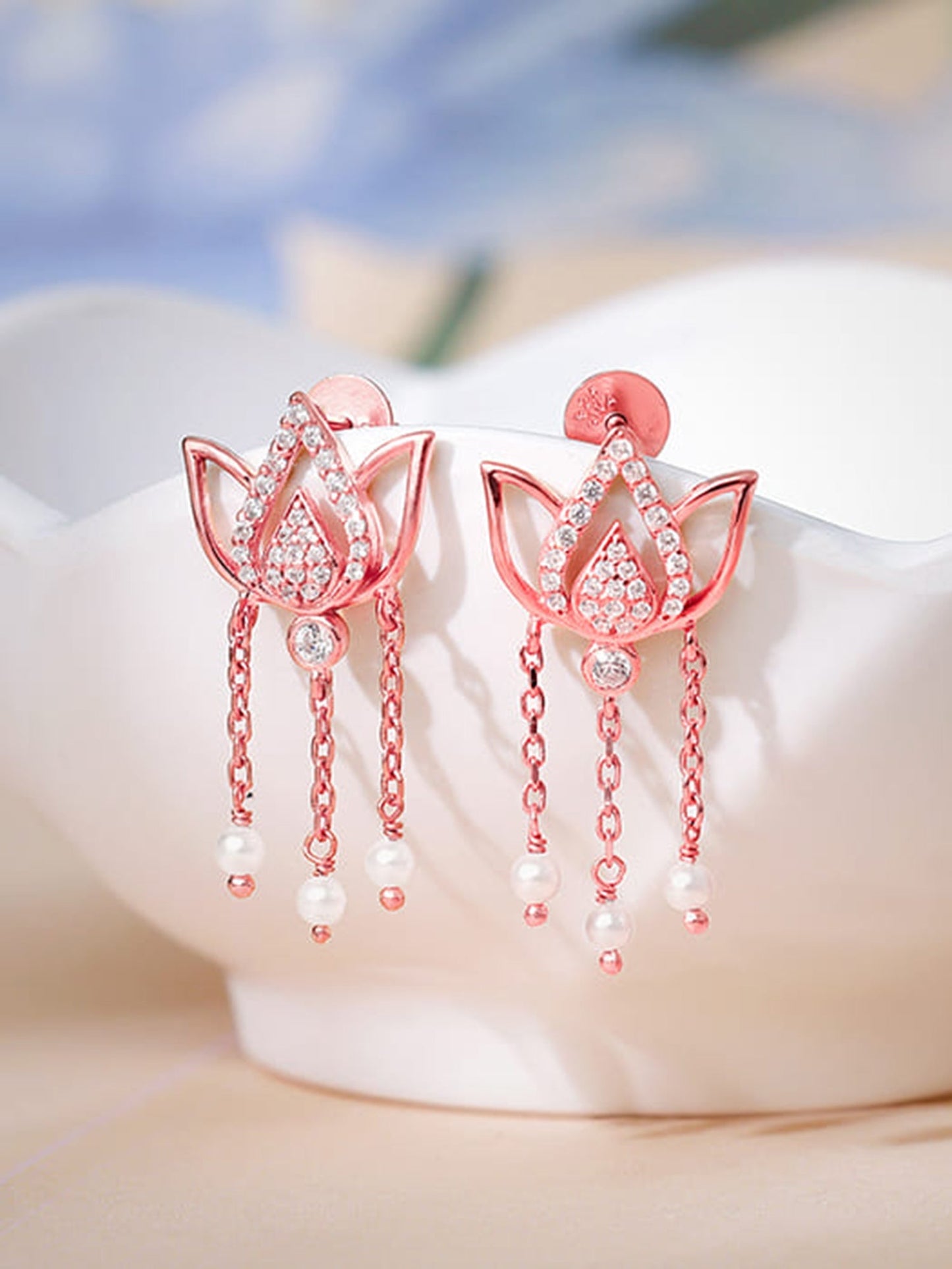 Rose Gold Kamala Earrings