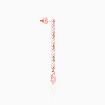 Rose Gold Guiding Star Drop Earrings