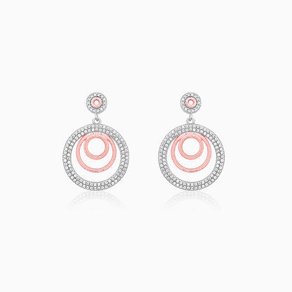 Dual Tone Luna Halo Earrings
