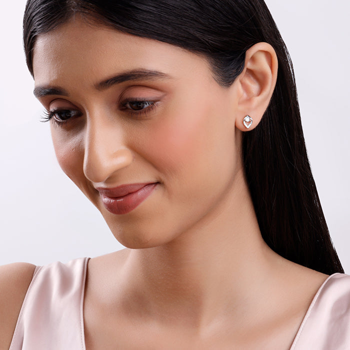 Silver Bling Queen Earrings