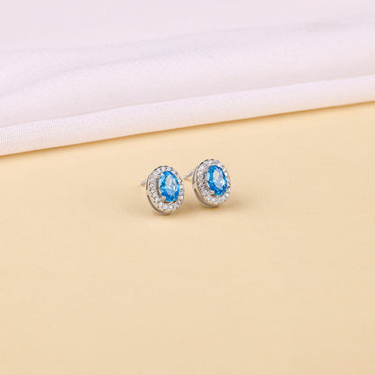 Silver Blue Dreams Studs