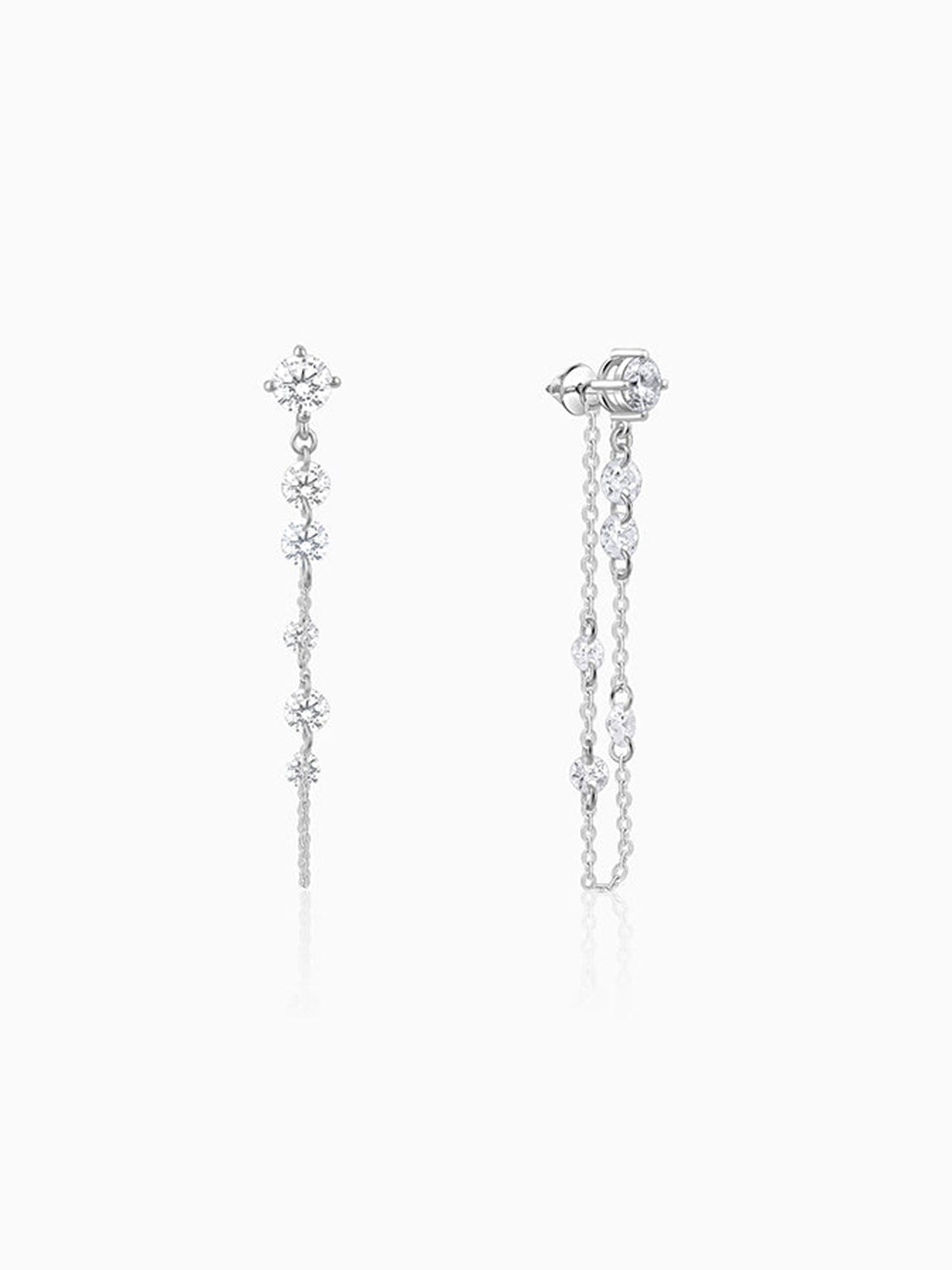 Silver Luminous Links Earrings