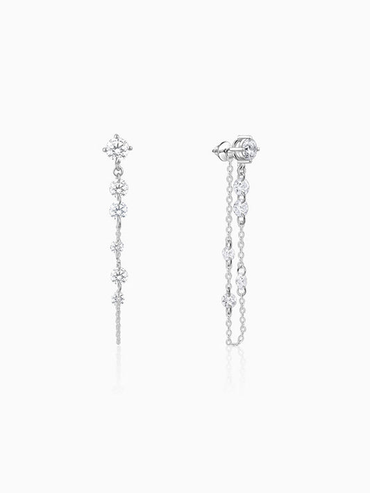 Silver Luminous Links Earrings