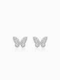 Silver Butterfly Gleam Earrings