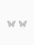 Silver Butterfly Gleam Earrings