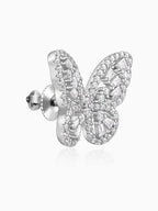 Silver Butterfly Gleam Earrings