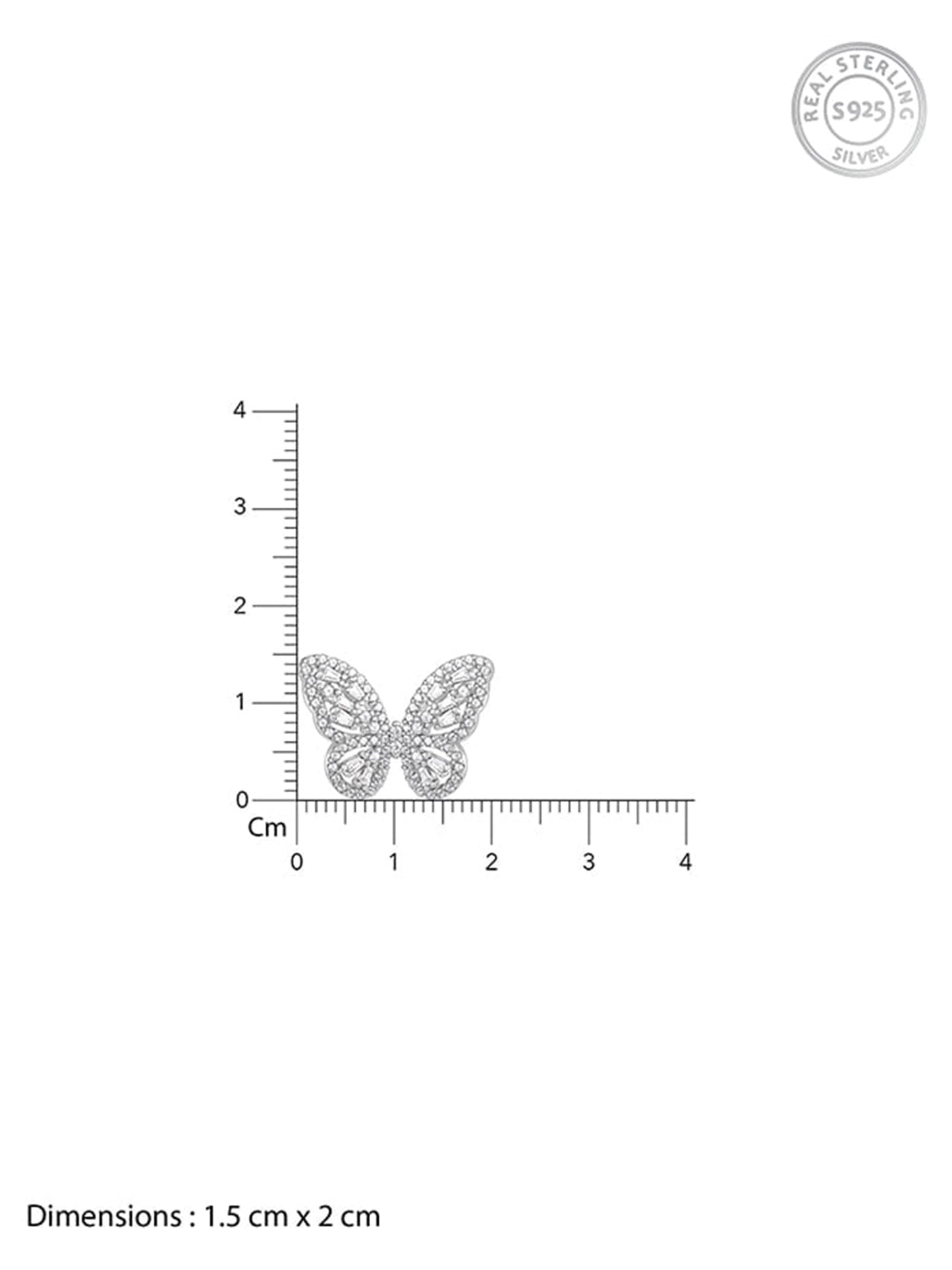 Silver Butterfly Gleam Earrings