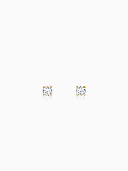 Golden Halo Dot Studs