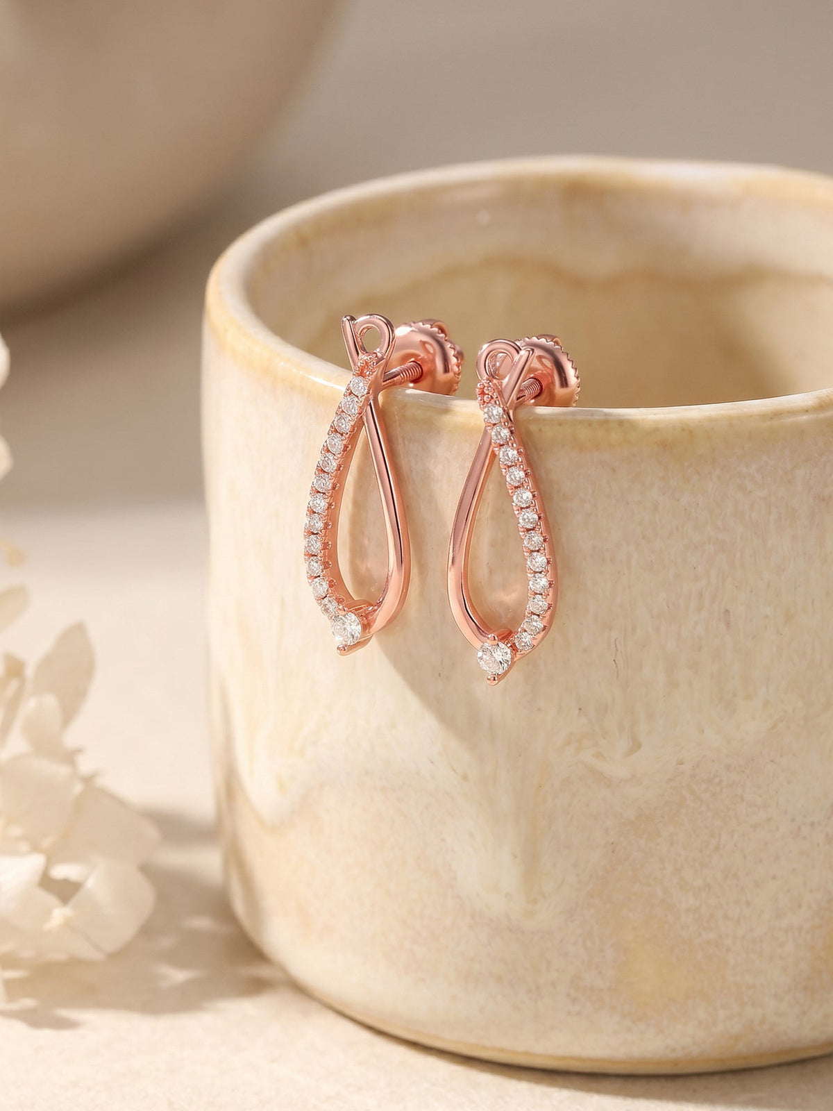 Rose Gold Fashionista Earrings