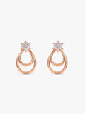 Rose Gold Cuphea Floral Earrings