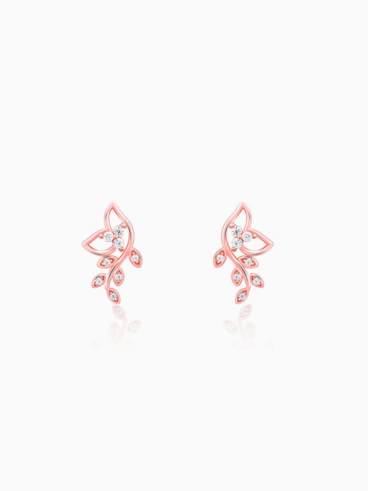 Rose Gold Glittering Earrings