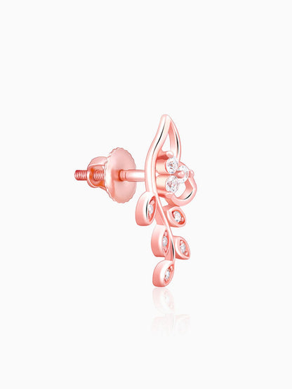 Rose Gold Glittering Earrings
