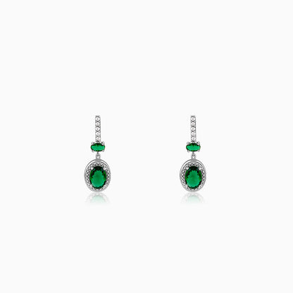 Silver Verdant Whisper Drop Earrings