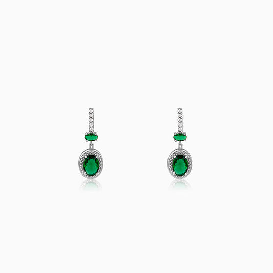 Silver Verdant Whisper Drop Earrings