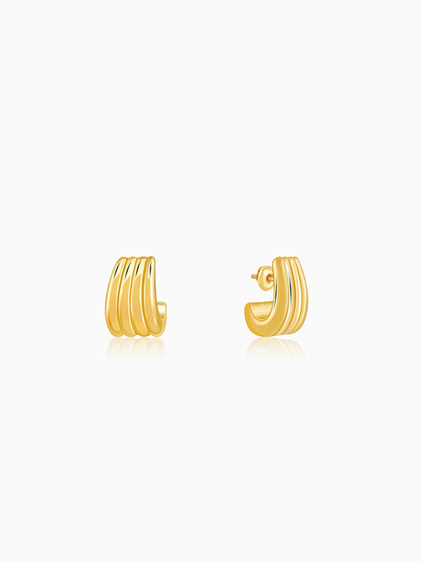 Golden Maven J Stud Earrings