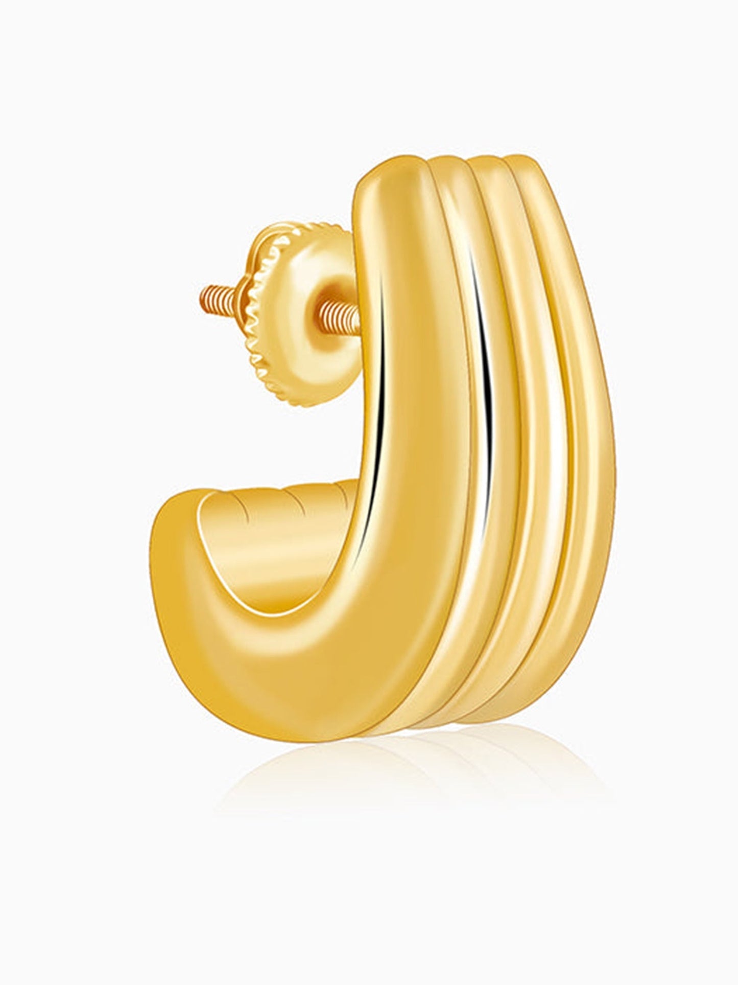 Golden Maven J Stud Earrings