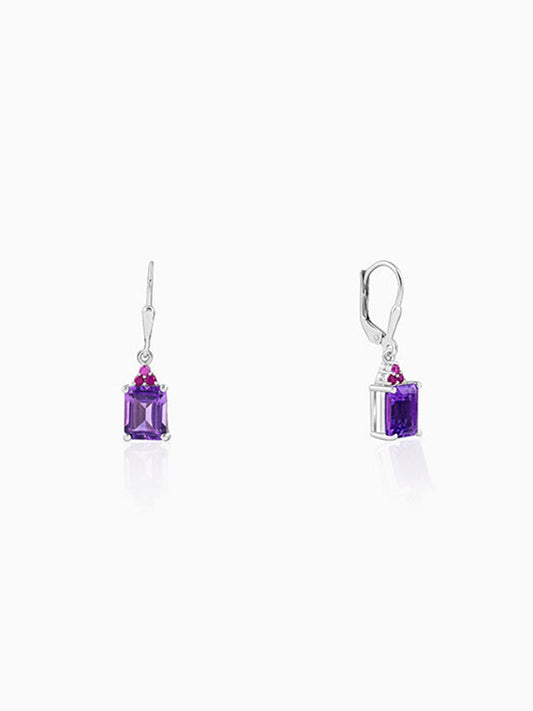 Silver Amethyst Earrings
