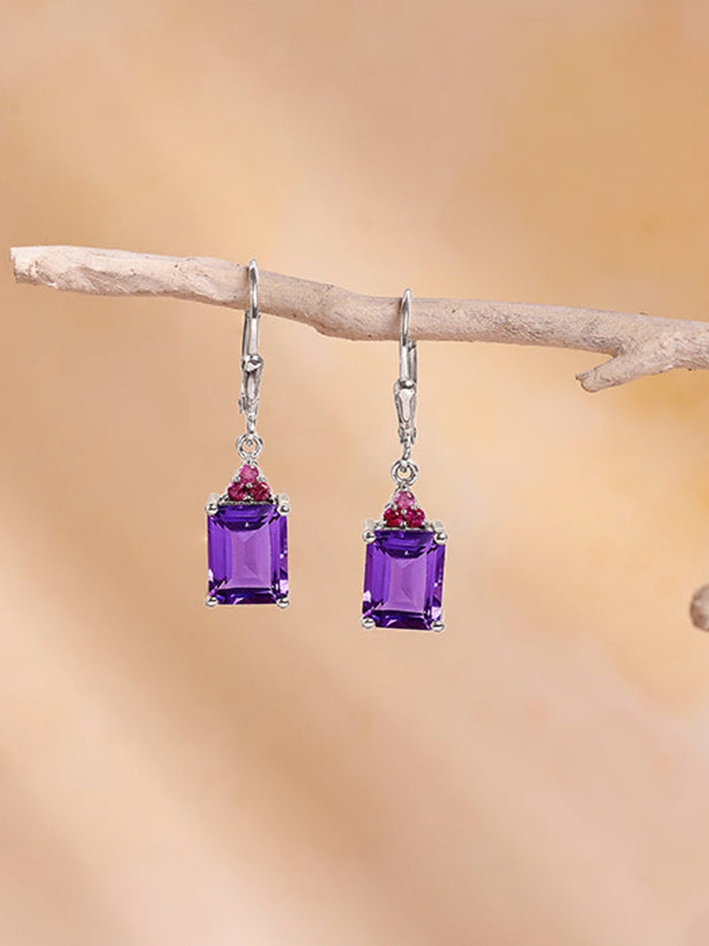 Silver Amethyst Earrings